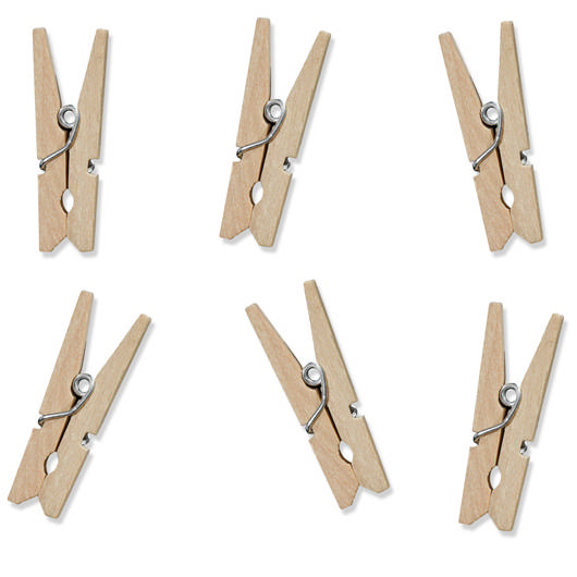 Små Træ Klemmer - 20 stk (3 cm) - Temashop