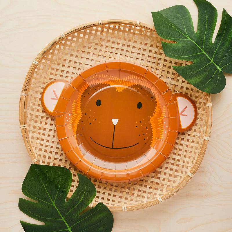 Snappy Jungle Party Abe Tallerkener - 8 stk (23 cm) | Abe Tallerkner - Temashop