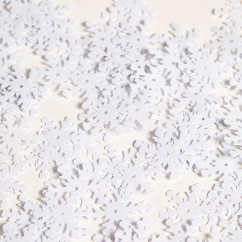 Snefnug Konfetti Hvid - 1 pose (14 g) | Julepynt Konfetti - Temashop