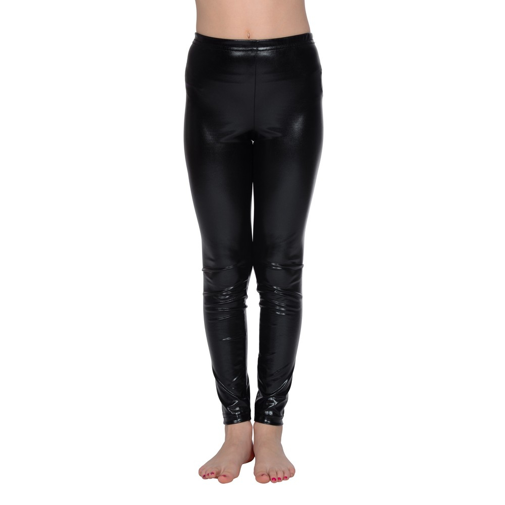 Sorte Metalliske Børneleggings | Sølv tema Bukser / Skørt / Shorts - Beklædning - Temashop