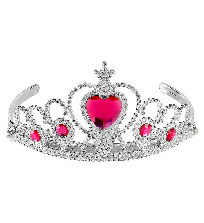 Prinsesse Børnetiara Sølv/Pink | Prinsesse Tiara - Smykker - Temashop