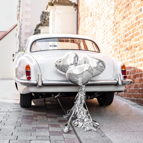 Sølvhjerter Dåser Bilpynt