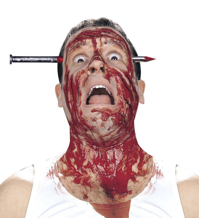 Søm i Hovedet | Blodstænk Hårbøjle / Pandebånd / Hårbånd - Hovedtilbehør - Temashop
