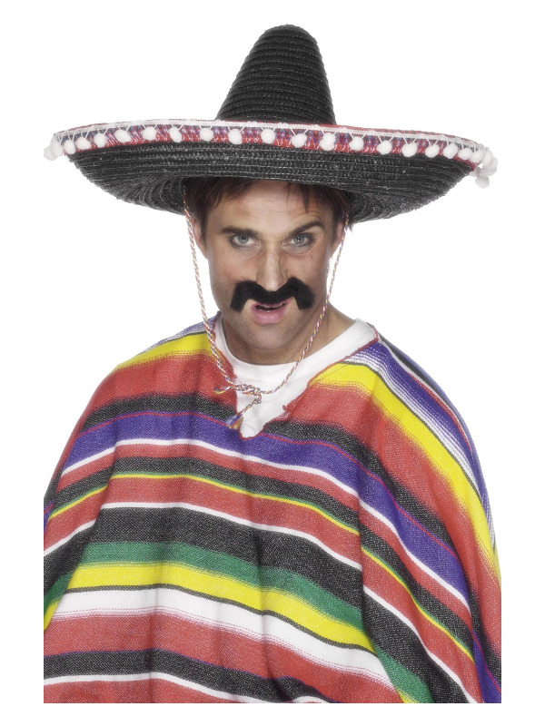 Sombrero Sort | Fiesta Hat / Hue / Hjelm - Hovedtilbehør - Temashop