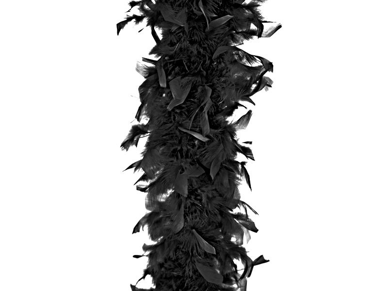 Sort Fjerboa (180 cm) | Sort tema Boa / Sjal - Beklædning - Temashop