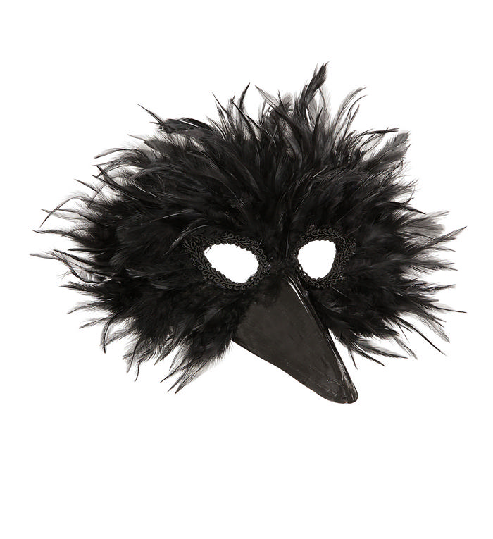 Sort fuglemaske | Fugl Maske - Hovedtilbehør - Temashop