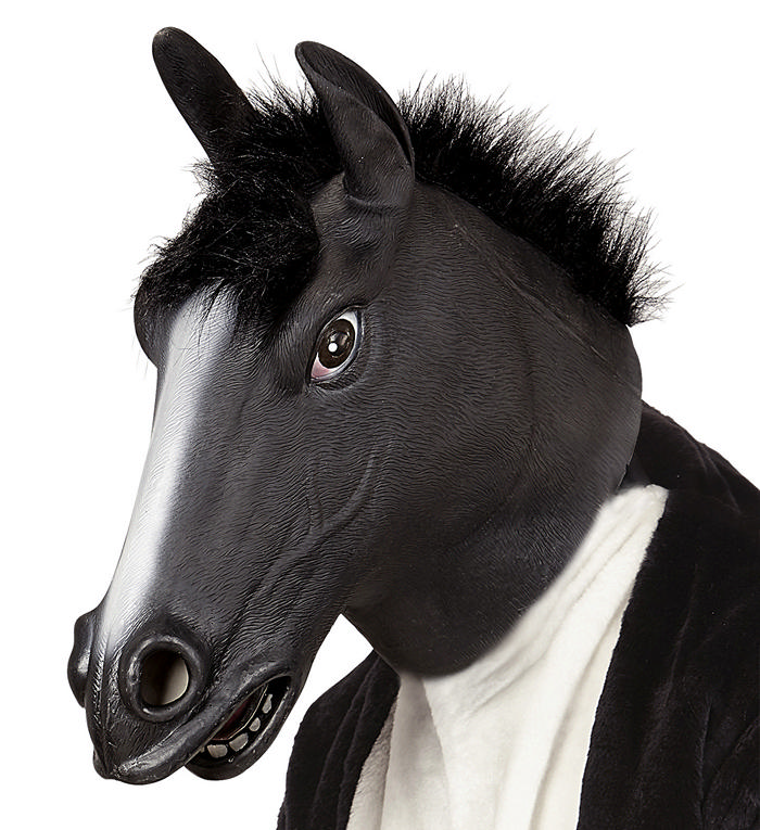Sort Heste Maske | Hest Maske - Hovedtilbehør - Temashop
