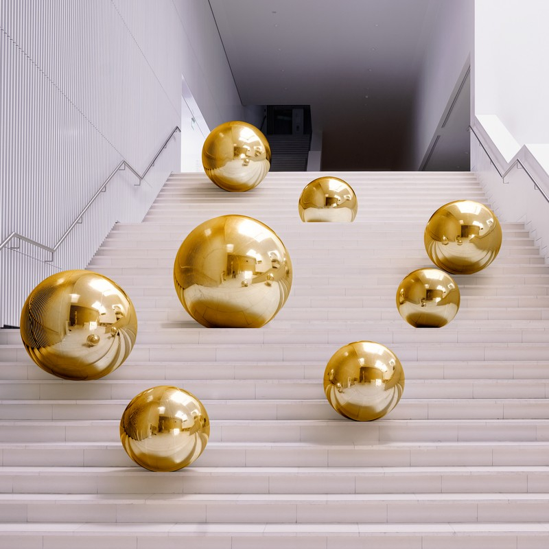 Spejlbold Guld - 1 stk (60 cm) | Guld tema Oppusteligt deko - Temashop