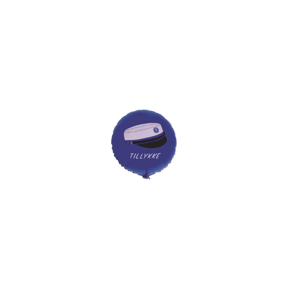 Studenterhue Folieballon Blå - 1 stk (Ø 45 cm) | Studerende Folieballoner - Temashop