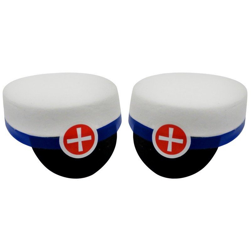 Studenterhuer Borddekoration Blå - 2 stk | Studerende Centerpieces - Temashop