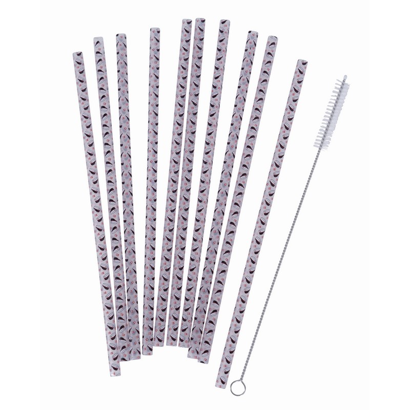 Student Sugerør m. Børste Rød