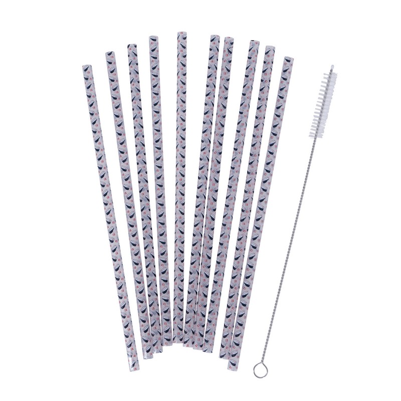 Student Sugerør m. Børste Blå