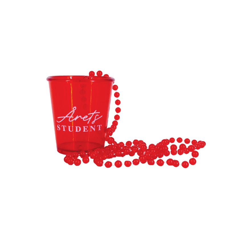 Årets Student Shotglas Halskæde Rød