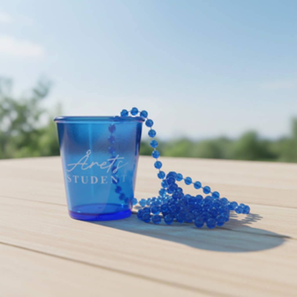 Årets Student Shotglas Halskæde Blå