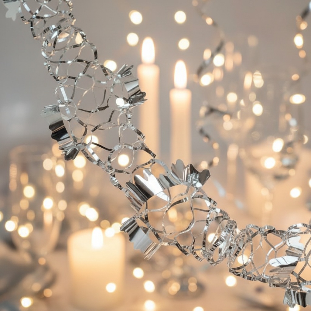 Folieguirlande Sølv