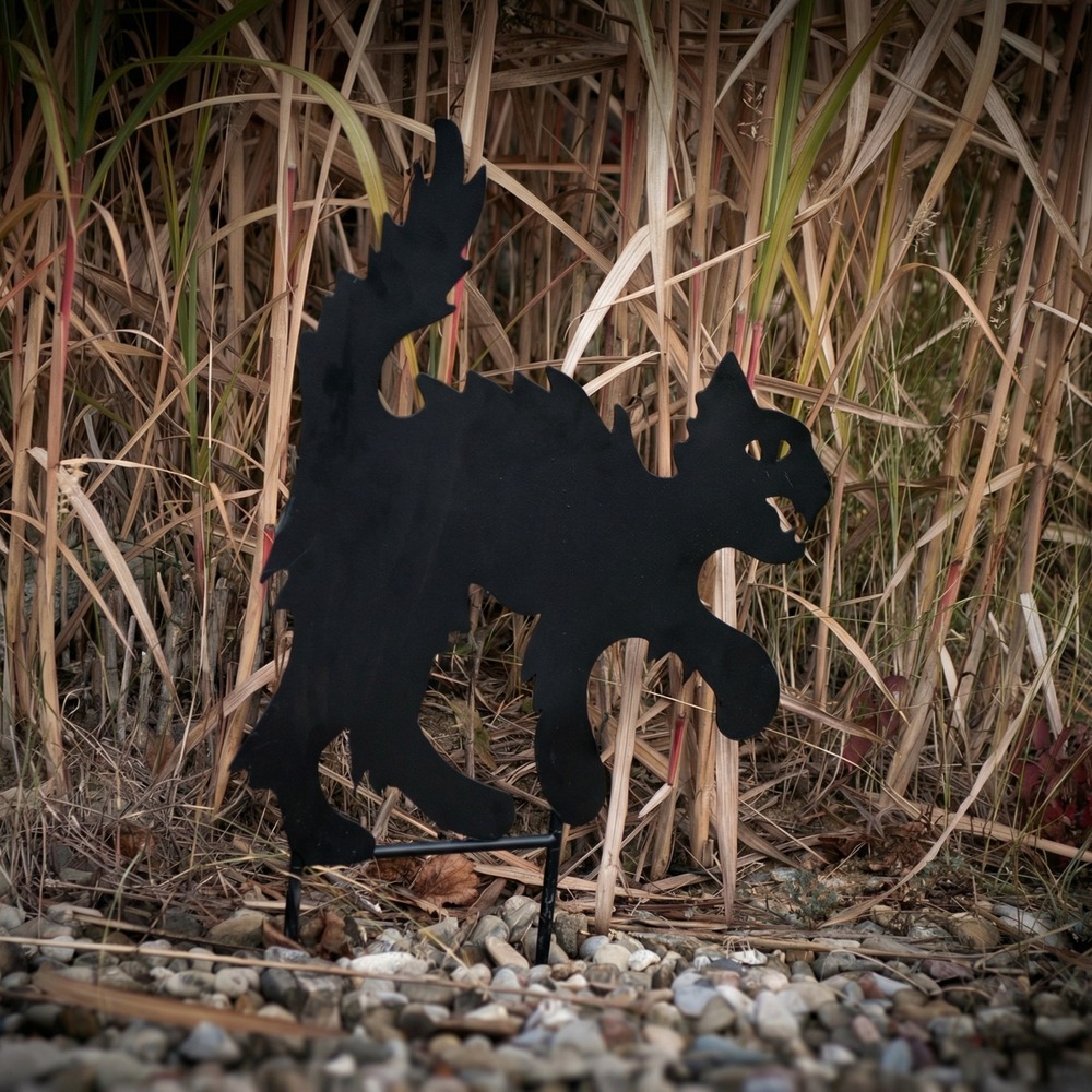 Halloween Kat Metal Silhuet