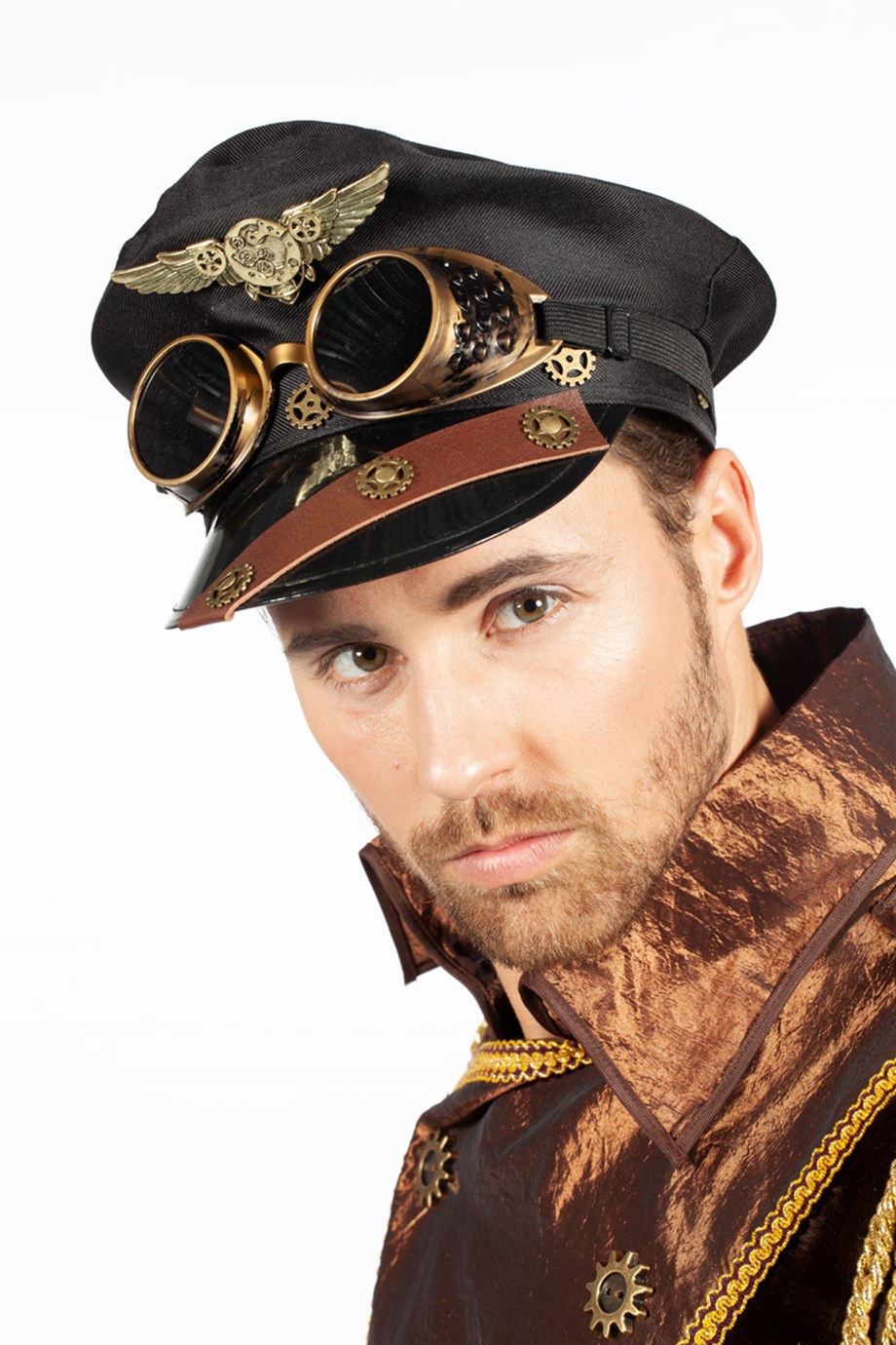 Steampunk Pilot Hat | Militær Hat / Hue / Hjelm - Hovedtilbehør - Temashop
