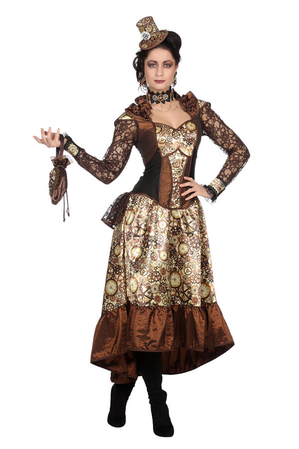 Steampunk Skønhed Kostume - Historisk kostume til voksne i størrelserne 2XS-XL | Steampunk kostume til kvinder - Temashop