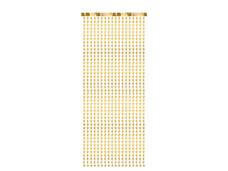 Stjerne Backdrop Guld - 1 stk (245 x 100 cm) | Guld tema Dørcover - Temashop