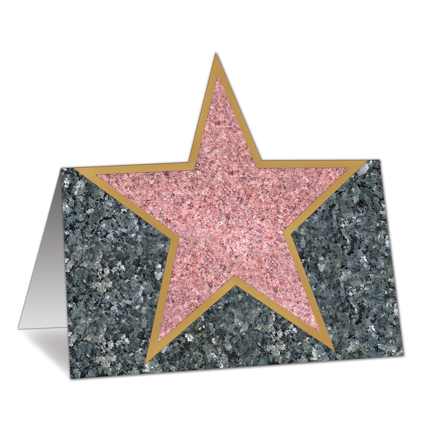 Stjerne Bordkort - 12 stk (11 cm) | Hollywood Bordnumre / bordkort / holdere - Temashop