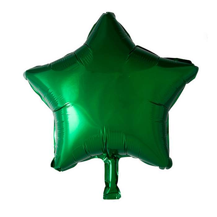 Stjerne Folieballon Grøn - 1 stk (46 cm) | Grønt tema Folieballoner - Temashop