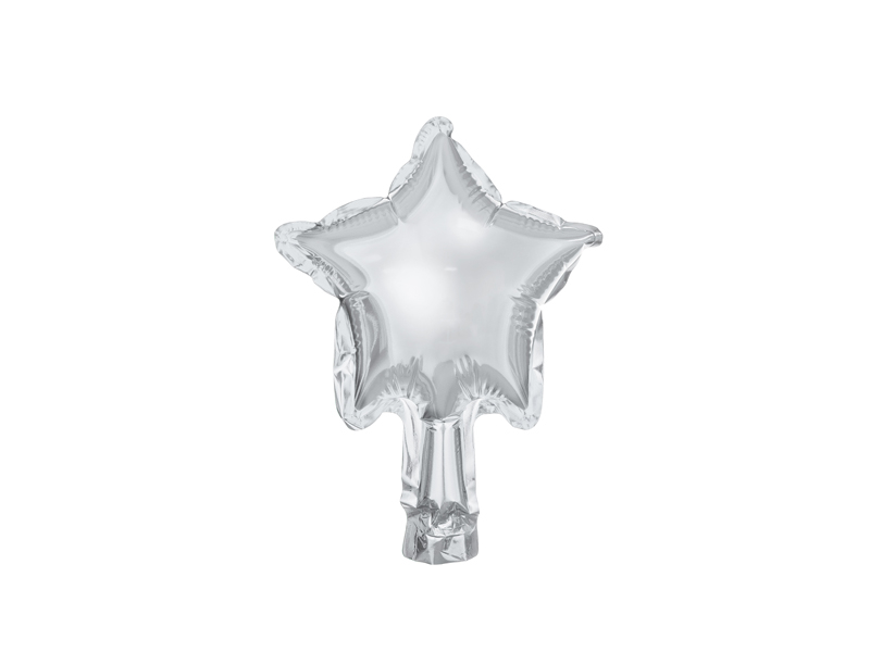Stjerne Folieballon Sølv - 25 stk (22 cm) | Sølv tema Folieballoner - Temashop