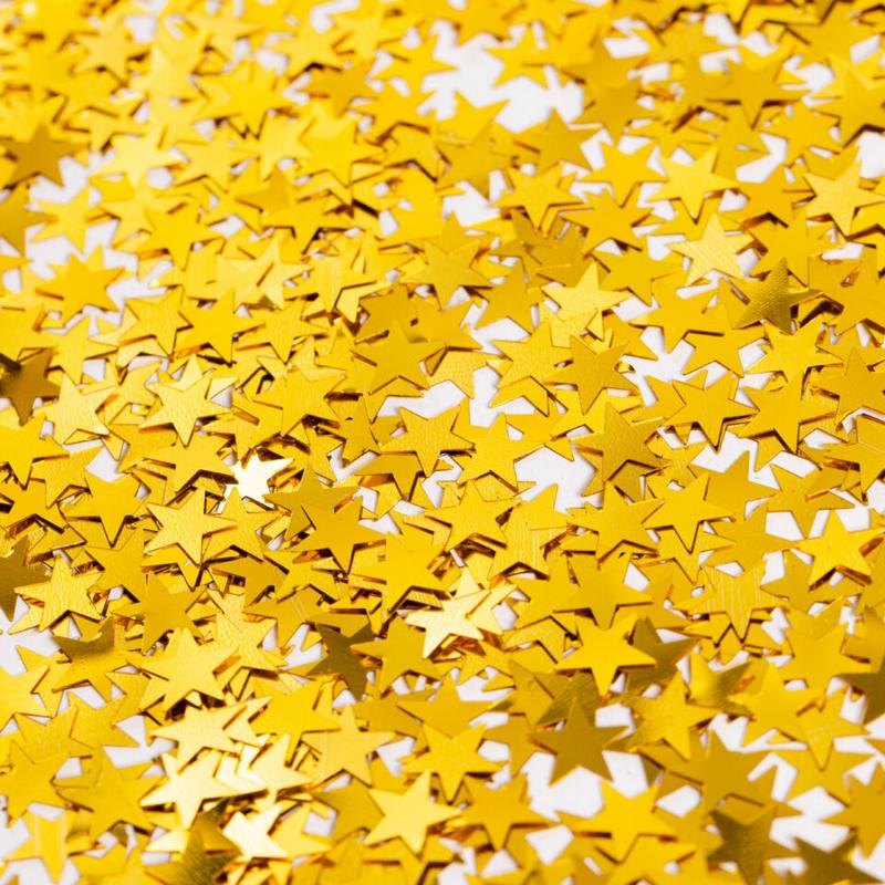 Stjerne Konfetti Guld - 1 pose (14 g) | Guld tema Konfetti - Temashop