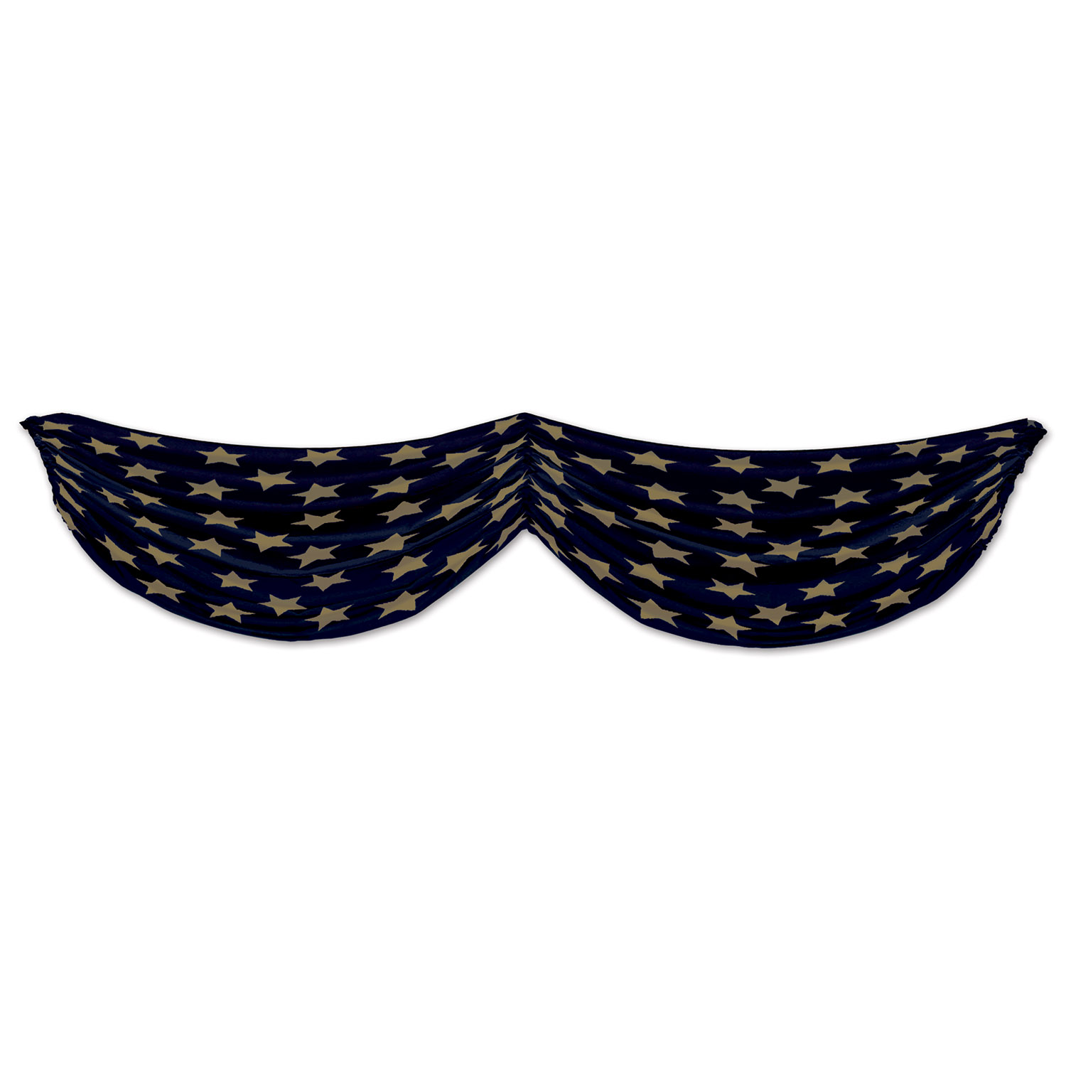 Stjerne Stofbanner Sort/Guld - 1 stk (178 cm) | Hollywood Bannere - Temashop
