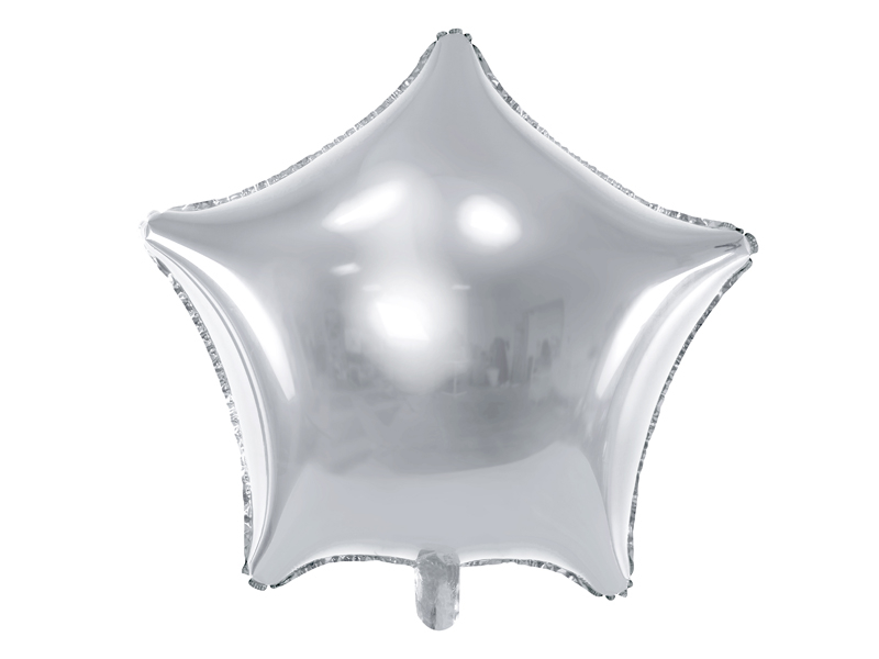 Stor Stjerne Folieballon Sølv - 1 stk (70 cm) | Sølv tema Folieballoner - Temashop