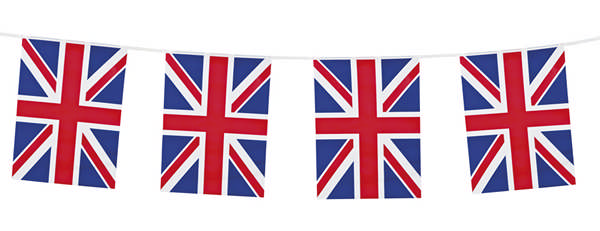 Storbrittanien Flagguirlande - 1 stk (10 m) | Storbritannien Guirlander - Temashop