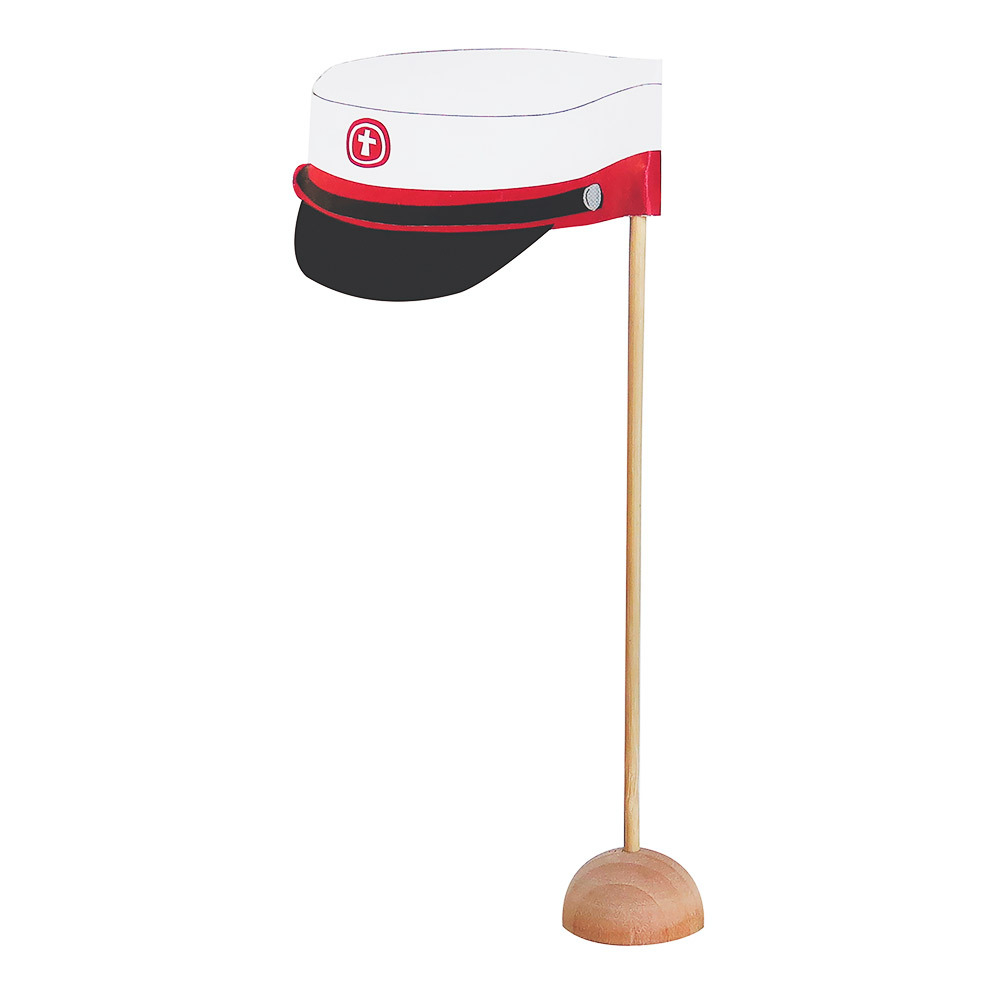 Student Bordflag Rød - 6 stk (15 cm) | Studerende Centerpieces - Temashop