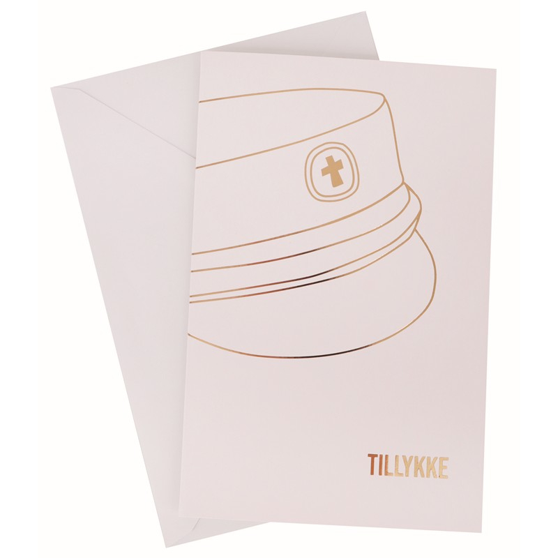 Student Kort Med Kuvert Guld