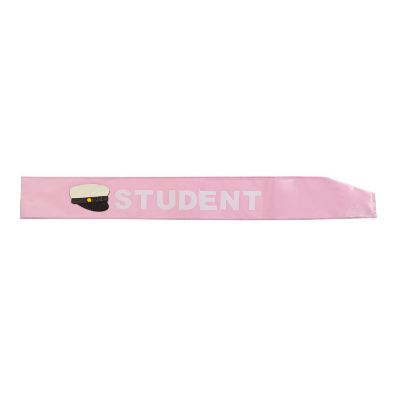 Student Skråbånd Lyserød - 1 stk | Studerende Skråbånd - Temashop