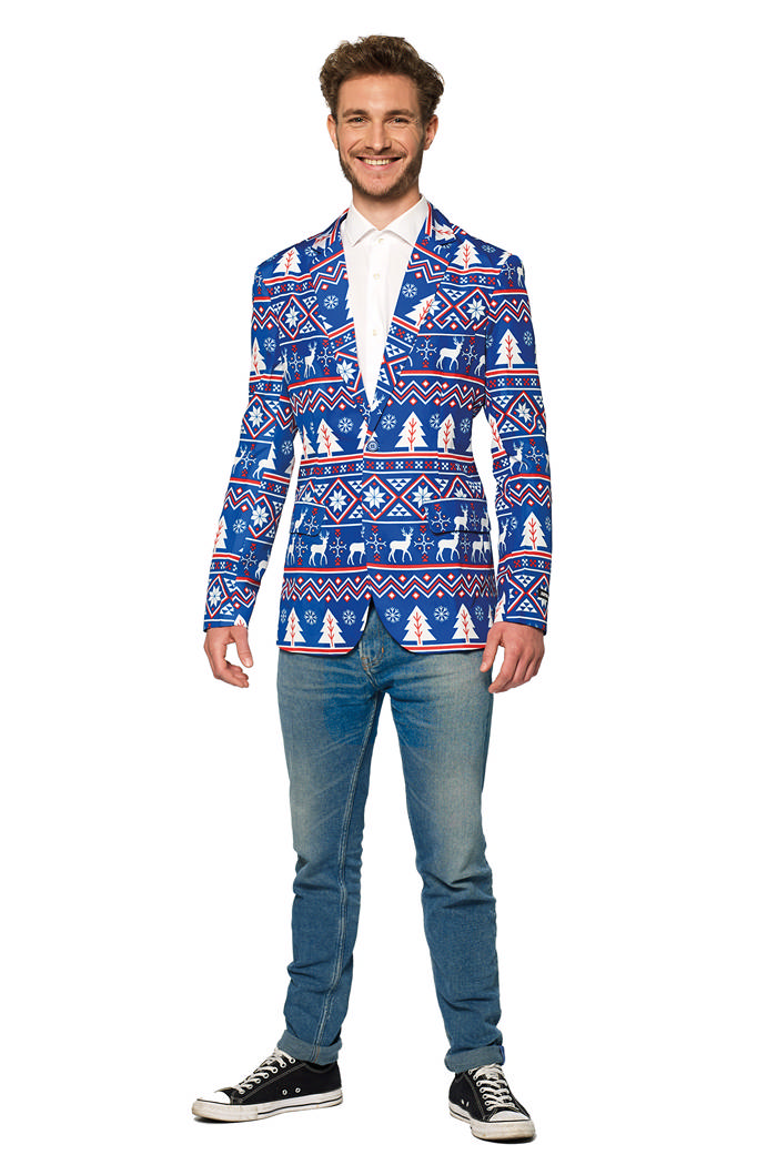 Suitmeister™ Christmas Blue Nordic Blazer