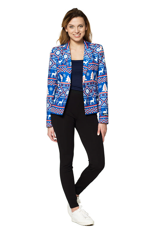 Suitmeister™ Christmas Blue Nordic Blazer