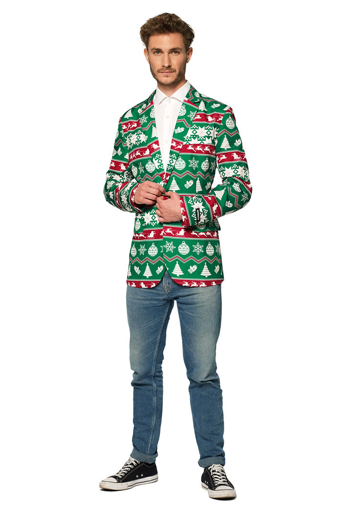 Suitmeister™ Christmas Green Nordic Blazer