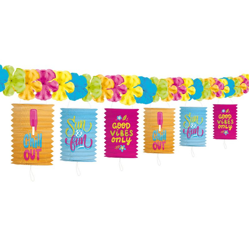Summer Party Lanterne Guirlande - 1 stk (3,6 m) | Sommer Guirlander - Temashop