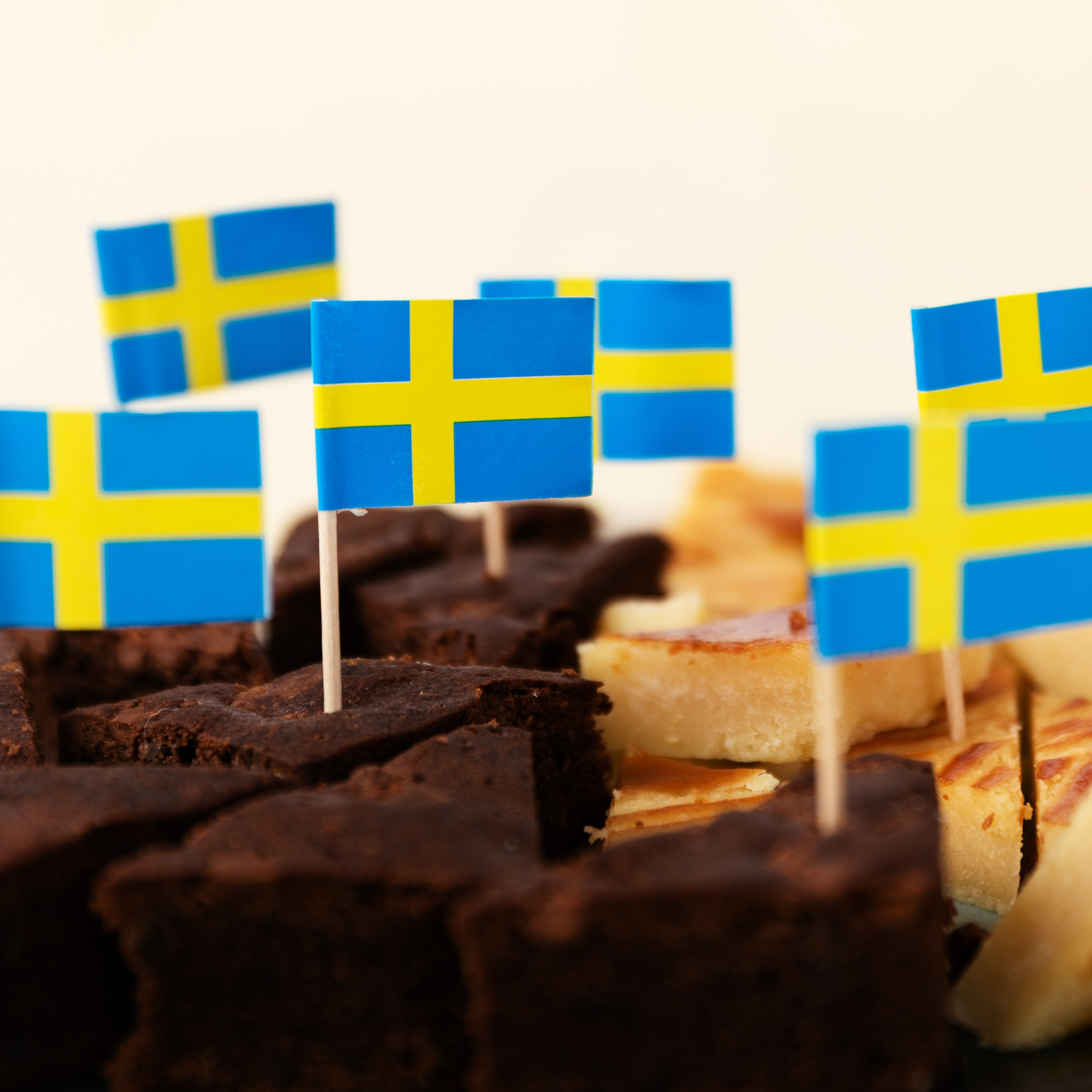 Sverige Madpinde - 50 stk | Sverige Kagepinde - Temashop