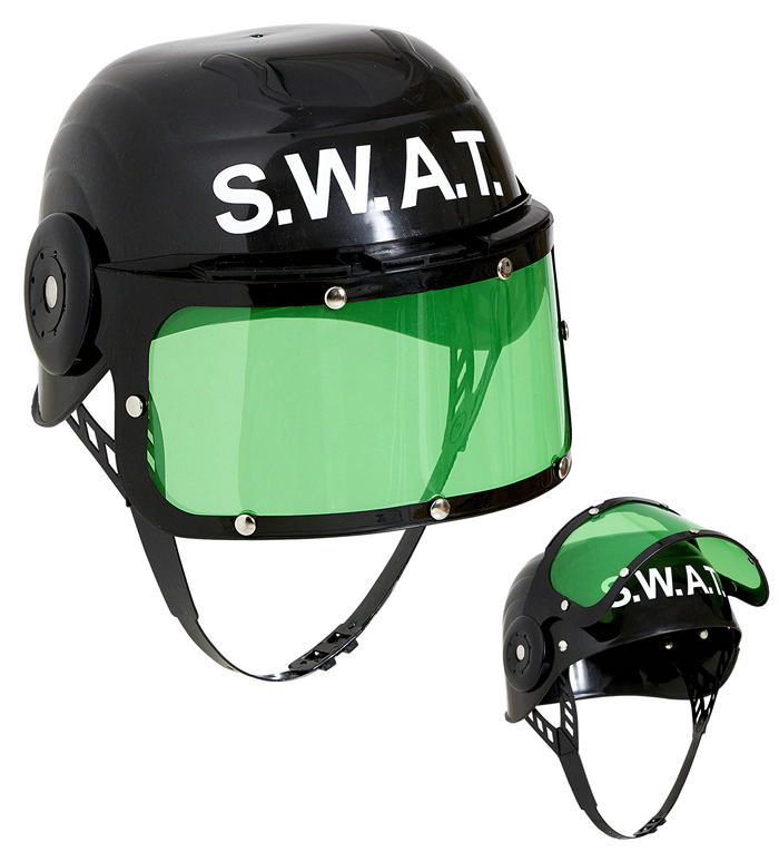 SWAT Børnehjelm | Politi Hat / Hue / Hjelm - Hovedtilbehør - Temashop