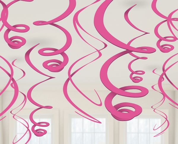 Swirls Lyserød - 12 stk (55,8 cm) - Temashop
