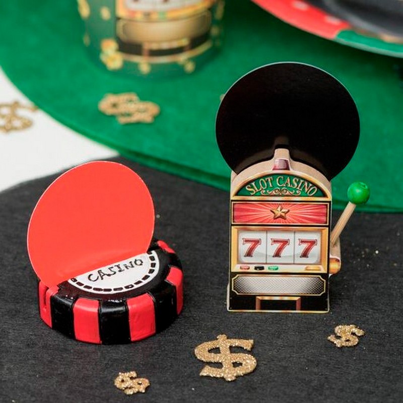 Casino Bordkort - 1 stk (4 x 6 cm) | Casino Bordnumre / bordkort / holdere - Temashop