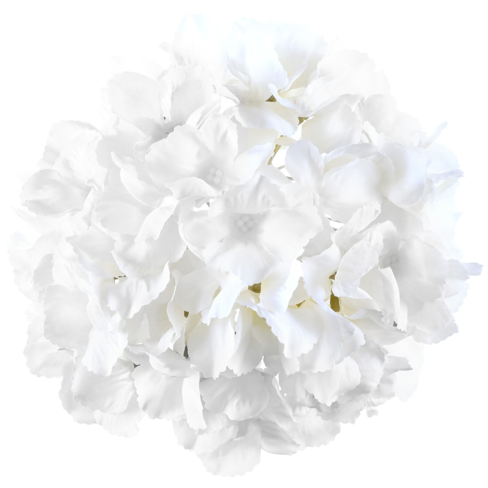Kunstig Hortensia Blomst Hvid - 1 stk (Ø 20 cm) | Hvidt tema Kunstige blomster - Temashop