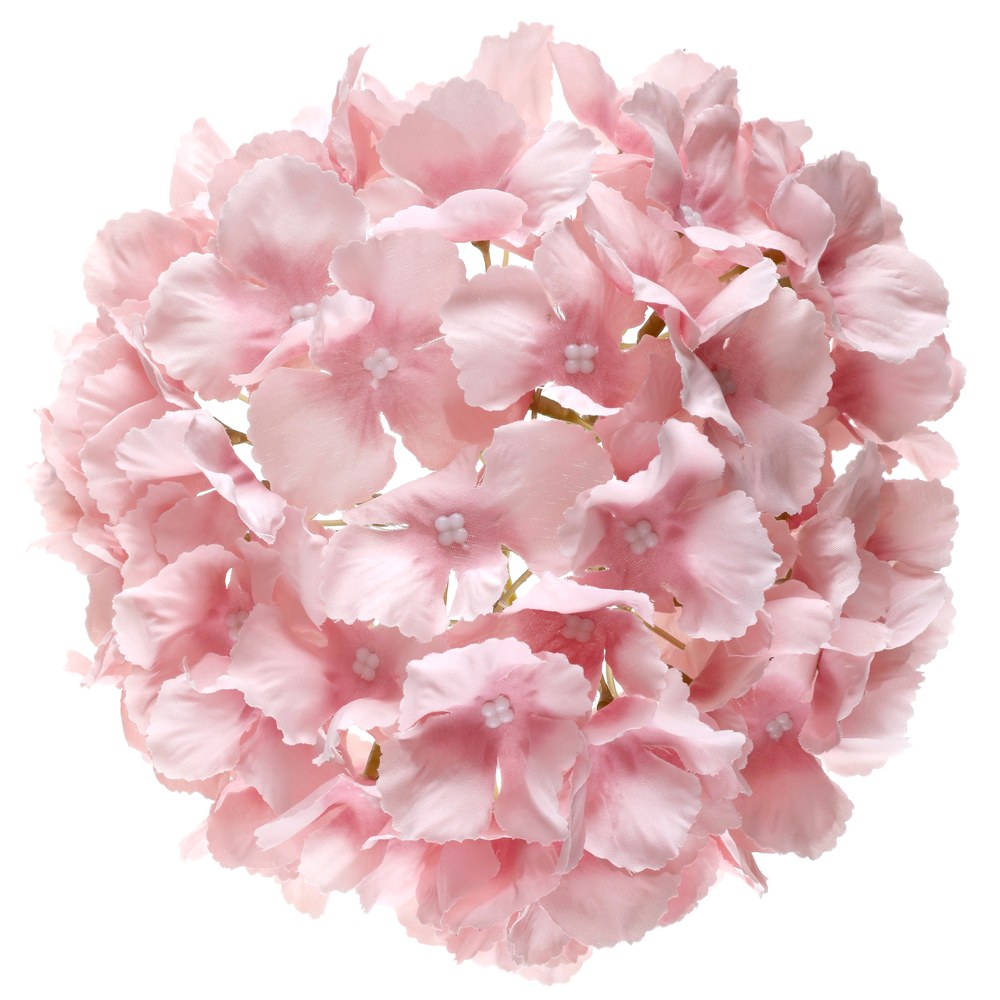 Kunstig Hortensia Blomsterhoved Lyserød - 1 stk (Ø 20 cm) | Lyserødt Tema Kunstige blomster - Temashop
