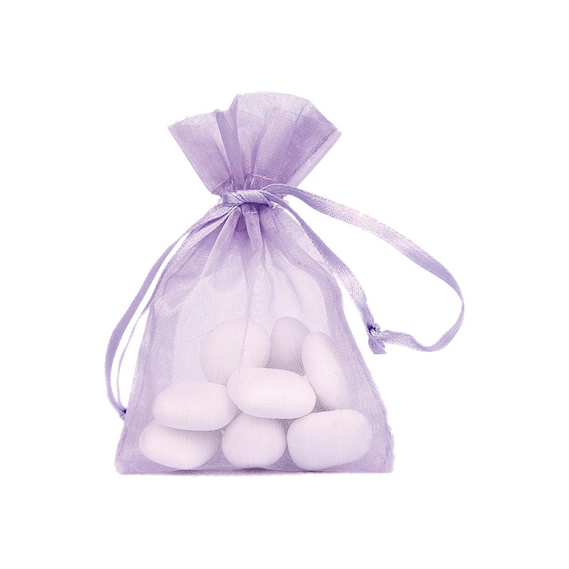 Satinbånd Organzaposer Lilla - 10 stk (7,5 x 10 cm) | Lilla tema Stofposer - Temashop