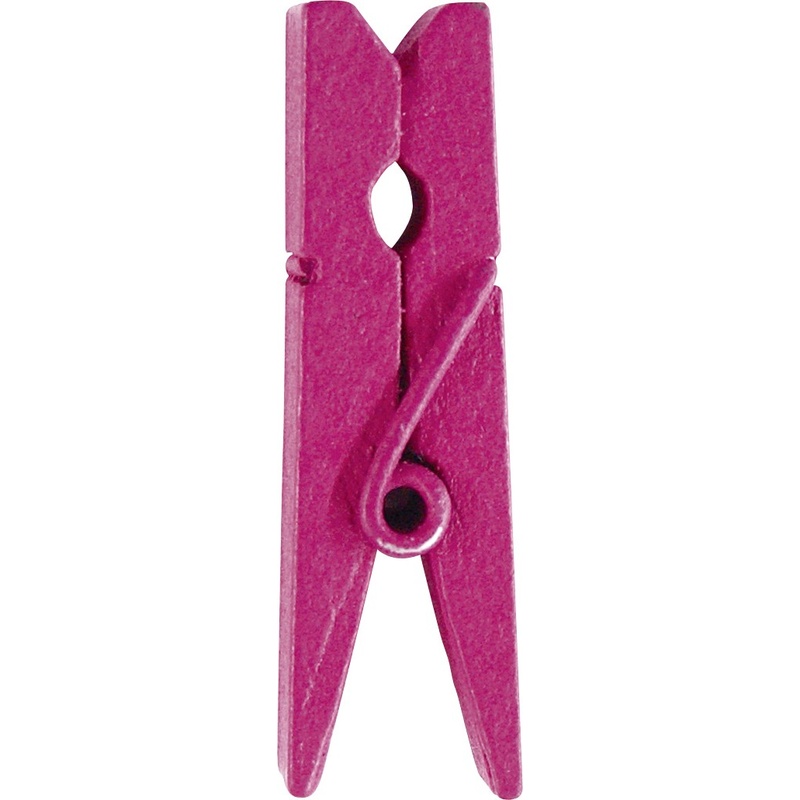 Træklemmer 3,5 cm Pink - 12 stk (3,5 cm) | Pink tema Klemmer - Temashop