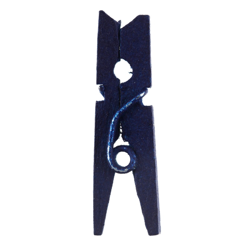 Træklemmer 3,5 cm Marineblå - 12 stk (3,5 cm) | Blåt tema Klemmer - Temashop