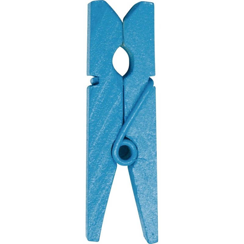 Træklemmer 3,5 cm Turkisblå - 12 stk (3,5 cm) | Turkis Tema Klemmer - Temashop