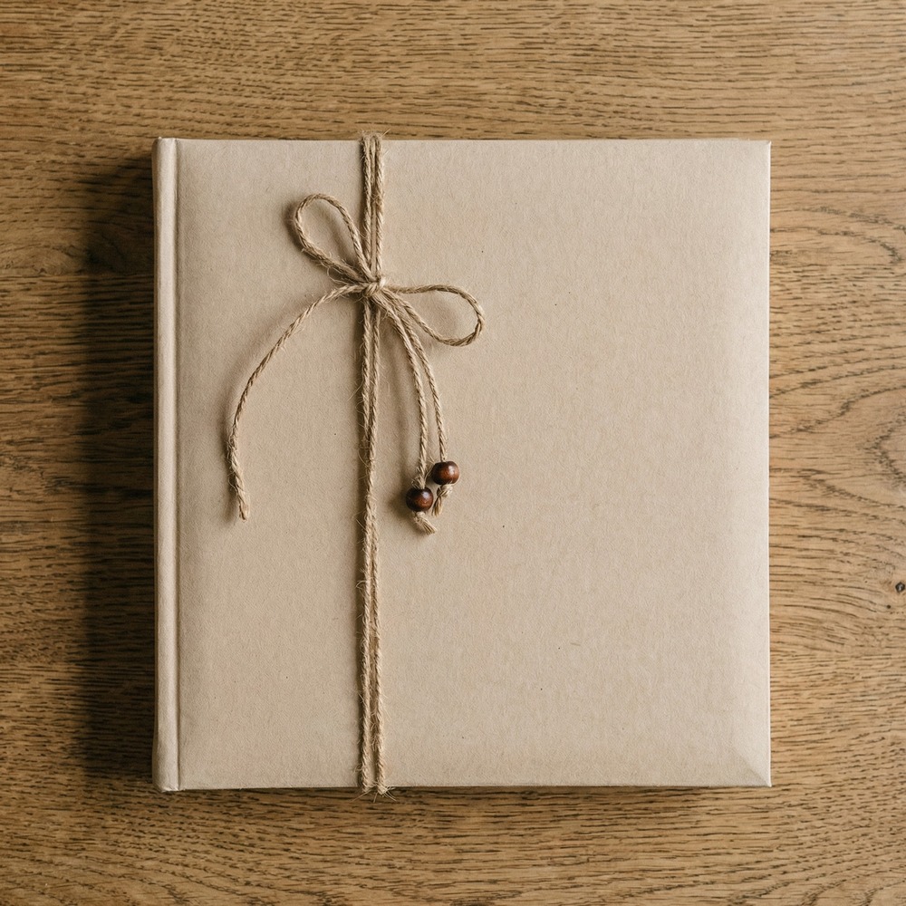 Jutebånd Gæstebog Natur - 1 stk (24 x 25 cm) - Temashop