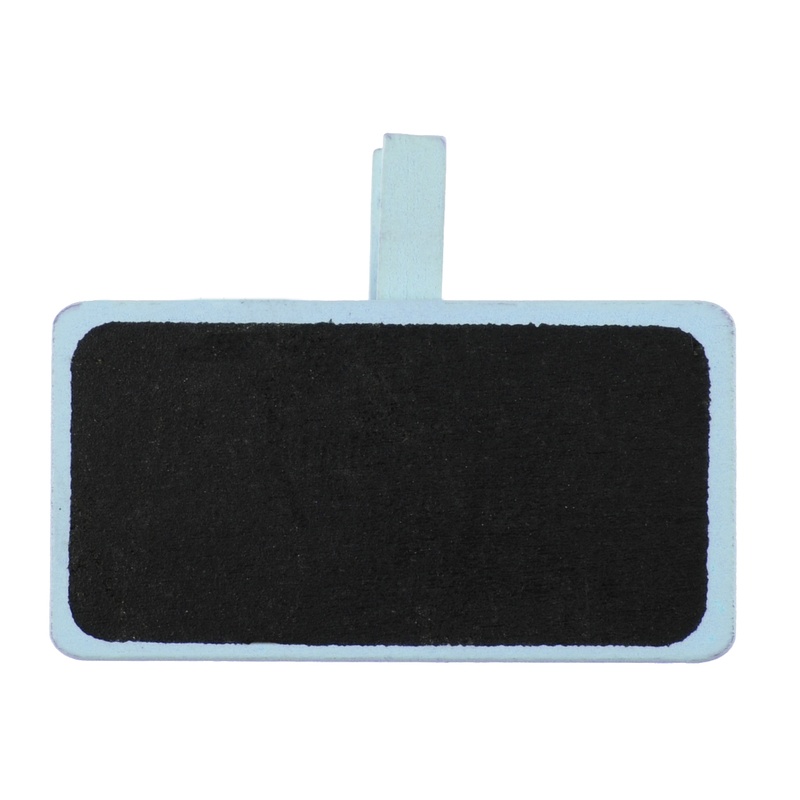 Mini Tavle Bordkort Lyseblå - 12 stk (4 x 3,3 cm) | Lyseblåt Tema Bordnumre / bordkort / holdere - Temashop