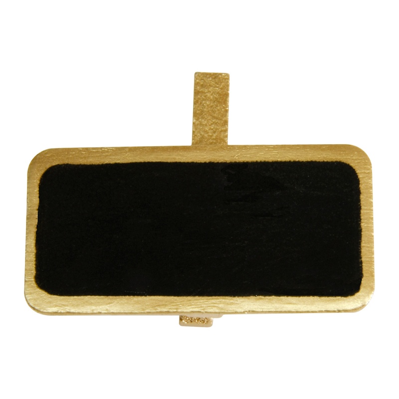 Mini Tavle Bordkort Guld - 12 stk (4 x 3,3 cm) | Guld tema Bordnumre / bordkort / holdere - Temashop